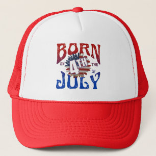 CASQUETTE DE CAMIONNEUR NÉ LE 4 JUILLET