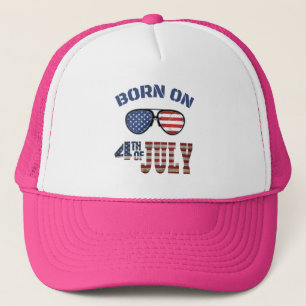 CASQUETTE DE CAMIONNEUR NÉ LE 4 JUILLET
