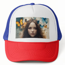 Casquette de camionneur : Papillon & Plume 