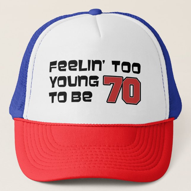Casquette de camionneur Sentir trop jeune pour avo (Devant)