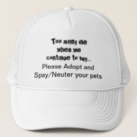 Casquette de camionneur « Stériliser Adopter les A