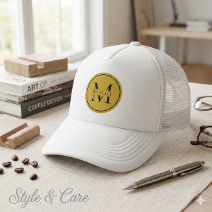 Casquette de camionneur stylée à monogramme sophis