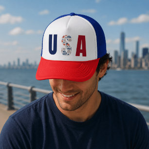 Casquette de camionneur USA 4 juillet – Style patr