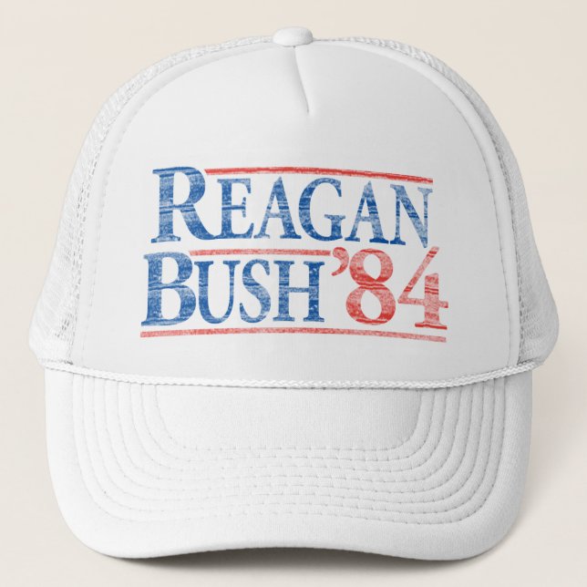 Casquette de campagne de Reagan Bush en détresse (Devant)