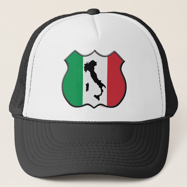 Casquette de carte de bouclier de l'Italie (Devant)