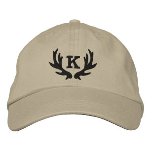 Casquette de chasse monogramme de cerfs sur mesure