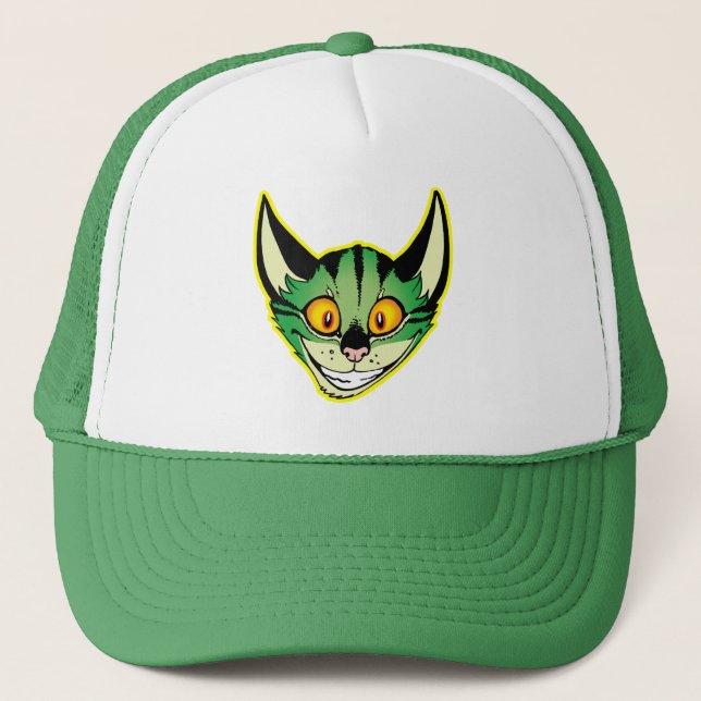 Casquette de chat de dessin fluorescent (Devant)