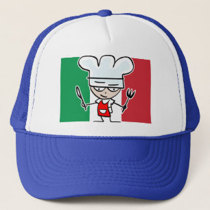 Casquette de chef avec la bande dessinée italienne