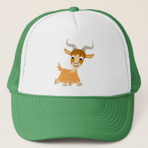 Casquette de chèvre caricatural mignon