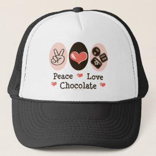 Casquette de chocolat d'amour de paix