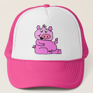 Casquette de cochon de dessin animé rose