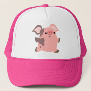 Casquette de cochon de dessin sportif