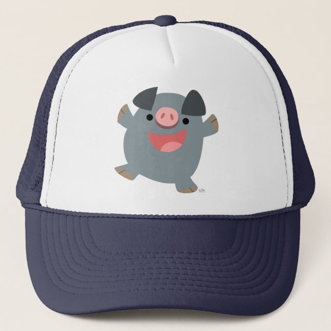 Casquette de cochon rebondissant au dessin mignon (Devant)