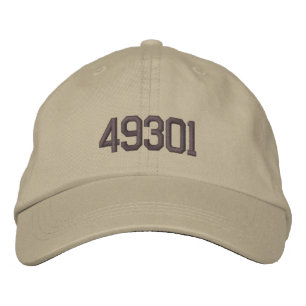 Casquette de code postal brodé personnalisé