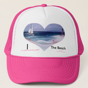 casquette de coeur de dame rose