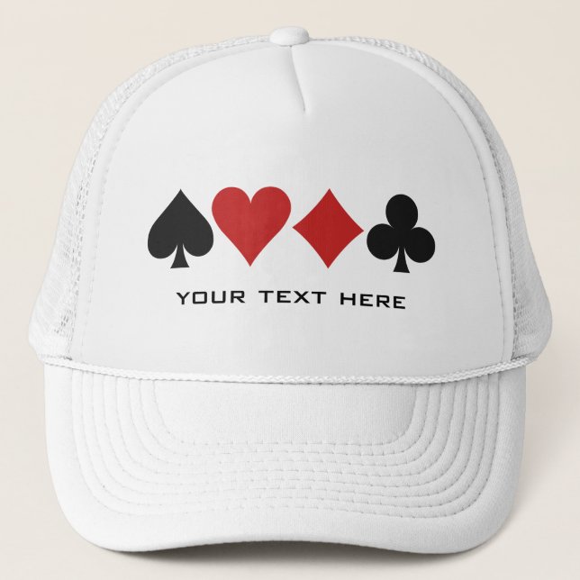 Casquette de coutume de joueur de carte (Devant)