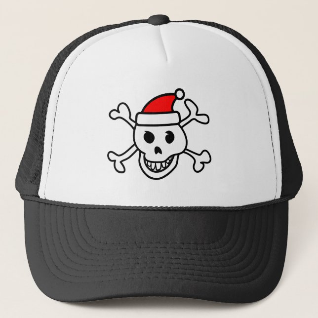 Casquette de crâne de Père Noël (Devant)