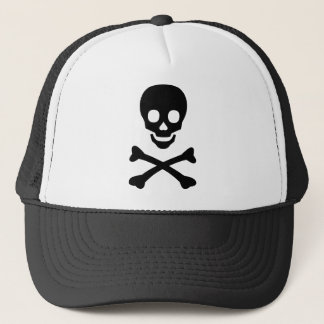Casquette de crâne et de camionneur d'os croisés