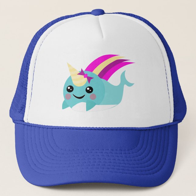 Casquette de Cute Narwhal Trucker (Devant)