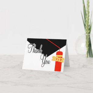 casquette De Diplôme 2012 Et Merci Tassel (Rouge)