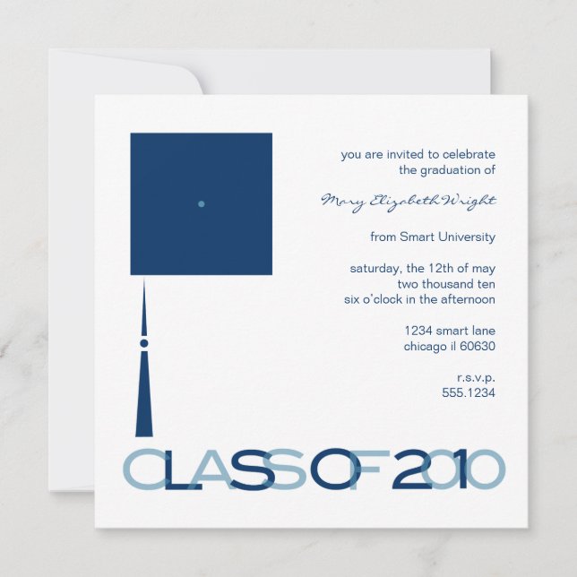 Casquette de diplôme Invitation ou Faire-part d'Ca (Devant)