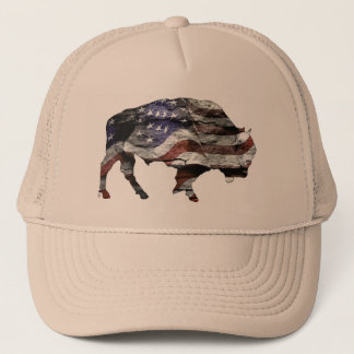 Casquette de drapeau de bison