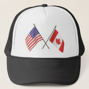 Casquette de drapeau de Canada/USA