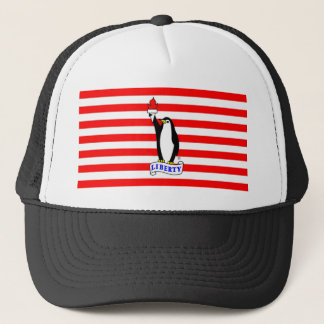 Casquette de drapeau de pingouin de liberté