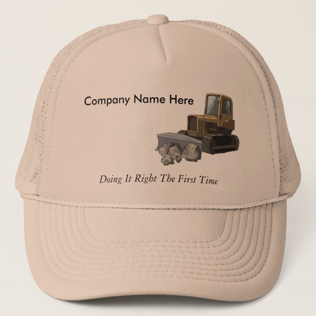 Casquette de excavation de slogan de société (Devant)
