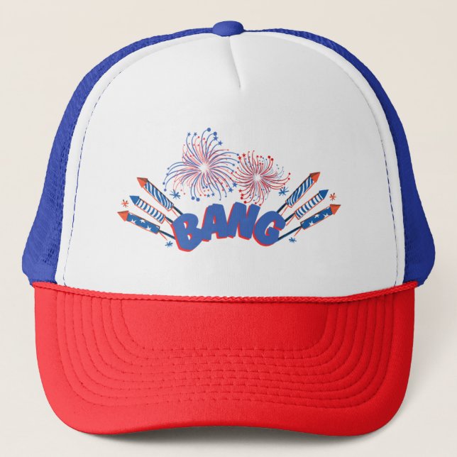 CASQUETTE de feux d'artifice BANG / Fête de l'Indé (Devant)