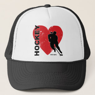 Casquette de hockey de coeur de l'amour féminin