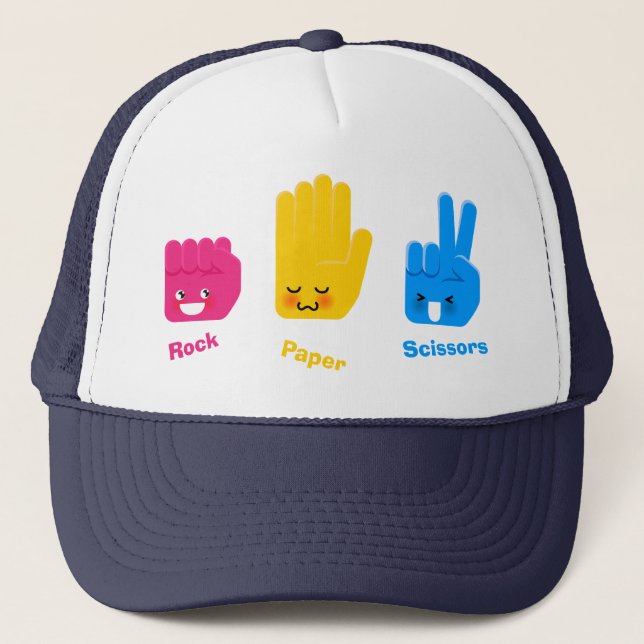 Casquette de jeu Rock, Papier, Ciseaux (Devant)
