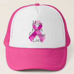 Casquette de la foi en ruban rose