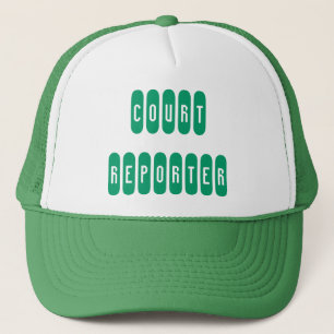 Casquette de la lettre blanche verte du journalist
