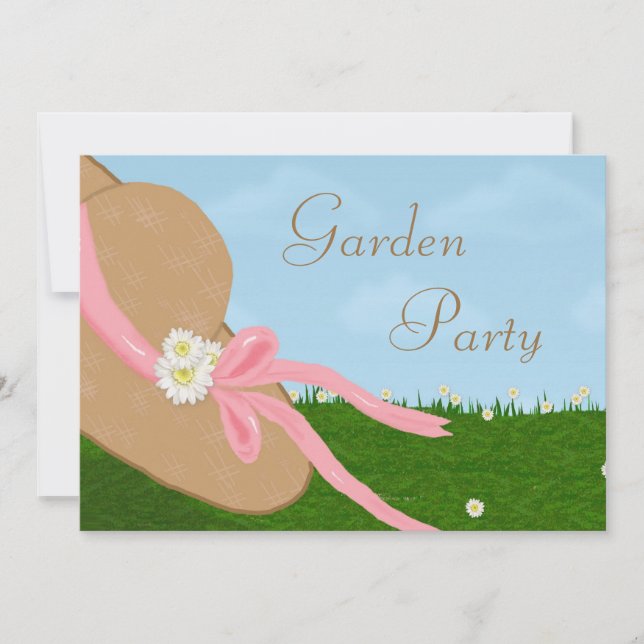 Casquette de la paille Daisies Jardin Invitation à (Devant)