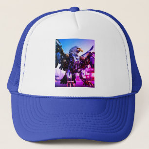 Casquette de l'aigle robotique à feu.
