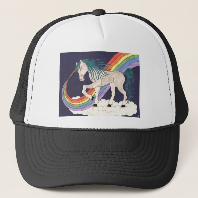 Casquette de licorne d'arc-en-ciel (Devant)