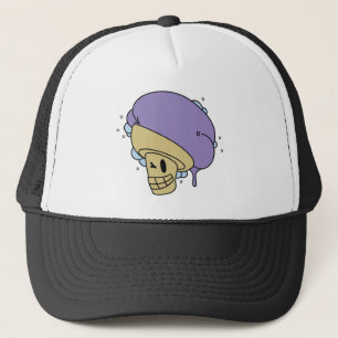 Casquette de logo de magasin de la glace d'Ube