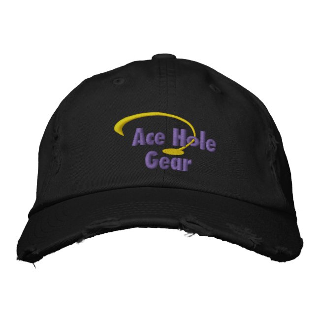 Casquette de logo jaune et violet (Devant)