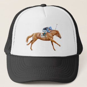 Casquette de maille de cheval de course de pur
