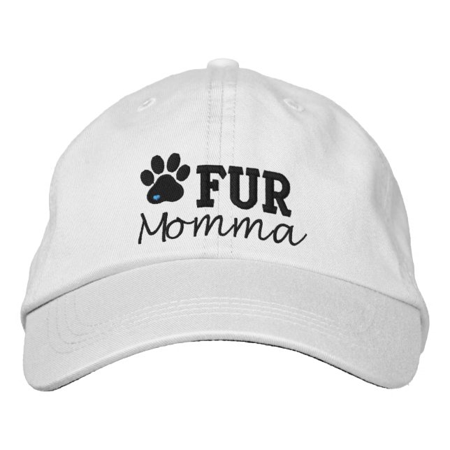 Casquette de mamans de fourrure avec l'empreinte (Devant)