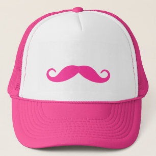 Casquette de moustache rose