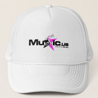 Casquette de Music.us - logo rose noir