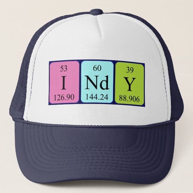 Casquette de nom de table périodique (Devant)