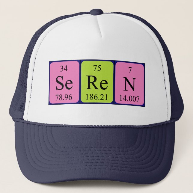Casquette de nom de table périodique (Devant)
