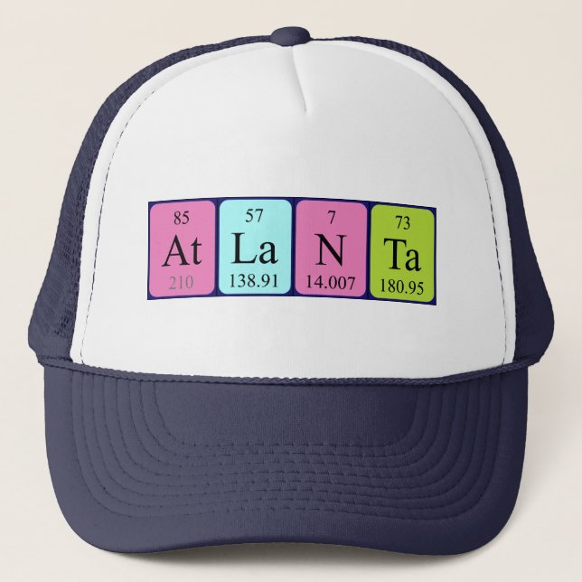 Casquette de nom de table périodique Atlanta (Devant)