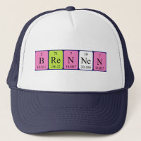 Casquette de nom de table périodique Brennen