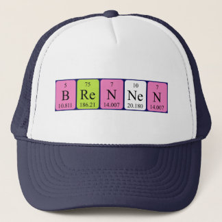 Casquette de nom de table périodique Brennen