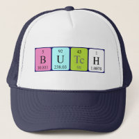 Casquette de nom de table périodique Butch