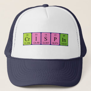 Casquette de nom de table périodique Crispin